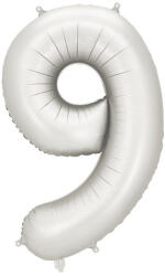  9'' számú fólia lufi, 86 cm, ezüst (FB1S-9-018)