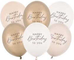 Lufi 30 cm, Boldog születésnapot, bézs keverék (1 db / 6 db) (SB14P-341-013-6)