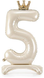  5'' számú álló fólia lufi, 84 cm, világos krém (FB126S-5-079J)