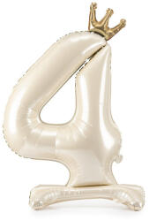  4'' számú álló fólia lufi, 84 cm, világos krém (FB126S-4-079J)