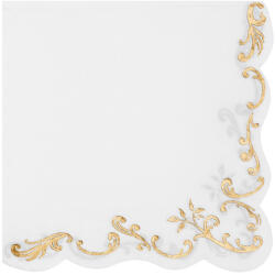  Díszszalvéták, 33x33 cm, fehér (1 db / 12 db) (SP33-103-008)