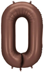  0'' számú fólia lufi, 86 cm, mokka (FB1S-0-494)