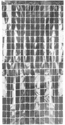  Partyfüggöny Négyzet, ezüst, 100x200cm (CRT5M-018)