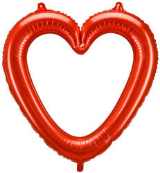 Szív alakú fólia lufi, 86x83, 5 cm, piros (FB207P-007)