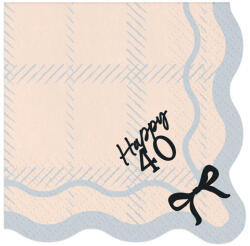  Happy 40 szalvéta, 33x33 cm, mix (1 db / 12 db. ) (SP33-102-40)