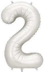 2'' számú fóliás léggömb, 86 cm, ezüst (FB1S-2-018)