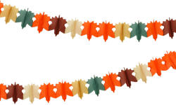  Színes papír levelek girland, 3 méteres dekoráció (GRB21)