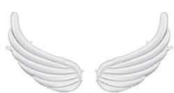 Fólia lufi füzérekhez 'Wings', 104 x 60 cm, fehér (1 db / 2 db) (FB270-008)