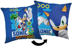  Sonic a sündisznó Coin Chase párna, díszpárna 40x40 cm (JFK035719) - szukits