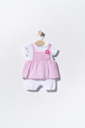 BabyJem Salopeta de vara pentru bebelusi flower, tongs baby (culoare: roz, marime: 6-9 luni)