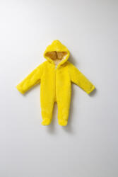 BabyJem Salopeta plusata de iarna pentru bebelusi, tongs, captusita cu fermoar, galben (marime: 3-6 luni)