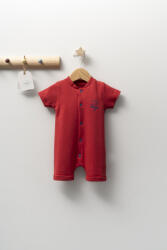 BabyJem Salopeta cu maneca scurta nou nascut, tongs baby (culoare: rosu, marime: 6-9 luni)