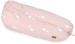 Bonjourbébé Perna pentru gravide si alaptare, husa detasabila din bumbac 100%, 190 cm, Pink Polaris (28PL52-037)