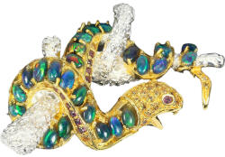 Frumoasa Venetiana Brosa argint opal (C3029)