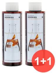 KORRES Pachet Sampon pentru parul vopsit Sunflower and Mountain Tea, 2x250ml, Korres