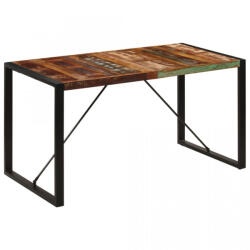 vidaXL Masă de bucătărie, 140x70x75 cm, lemn masiv reciclat (247421)