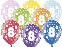 PartyDeco Балон за рожден ден с число 8