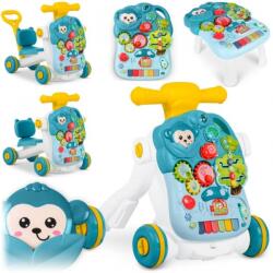 RicoKids Antemergator 4 in 1 cu diverse activitati si sunete, Albastru, Ricokids 781500