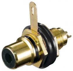 Goobay Conector RCA mama pt montare pe panou negru (AC-PF01BK)