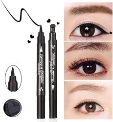 Flippy Tus Lichid pentru Ochi, Flippy, 2 Capete, Eyeliner si Stampila Inima, Pentru Ochi si Corp, 50 g, Rezistent la Apa, 12.7 x 3 cm, Negru (teo-124972)