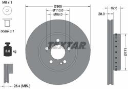 TEXTAR Disc frana TEXTAR 92343625 (92343625)
