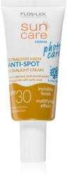 FlosLek Laboratorium Sun Care Derma Photo Care crema fata iluminatoare de protectie pentru pielea cu imperfectiuni SPF 30 30 ml