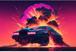  Delorean Retrowave Car Xplosion poszter, 61x90 cm, poszter 2714, többszínű (poster2714)