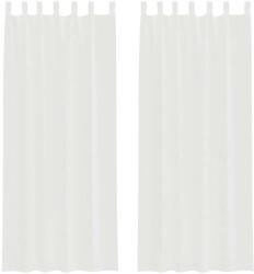 vidaXL 2 db fehér fátyolfüggönyök hurokkal 140x260 cm 0.33 kg 4102335 (4102335)