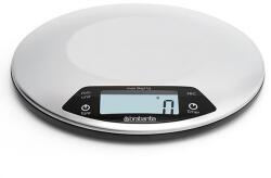 Brabantia Konyhai mérleg Brabantia Profil Matt Steel, digitális, időzítővel, kerek 646998 (646998)