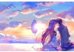  Sword Art Online Kirito And Asuna Poszter, 61x90cm, Többszínű (poster144-7777777777777785474)