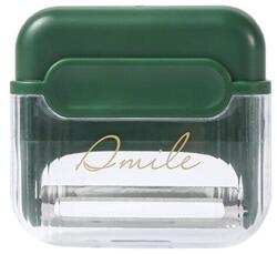 Flippy Kézi zöldség-gyümölcs hámozó, Flippy, hordozható, mágnessel, két pengével, rozsdamentes acél, zöld, 6, 7x6x1, 6 cm (125125)