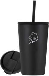 Cool'NMore Pahar Termos Oțel Inoxidabil Fără BPA 350ml Negru cu Pai și Mustiuc 47000117 (47000117)
