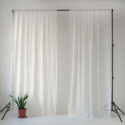 Linen Tales Draperie subțire cu tunel de prindere Linen Tales Daytime, 250 x 130 cm, alb