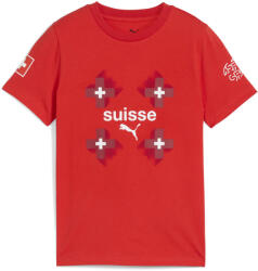 PUMA Gyerek Futball Rövid Ujjú Póló Ftblculture Piros PUMA fehér|vörös