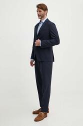 BOSS öltöny gyapjú keverékből sötétkék, sima, 50514640 - sötétkék 52