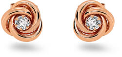 Heratis Forever Stekkeres fülbevaló Csomó cirkóniákkal, rosé arany IZ28298R