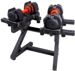 inSPORTline Állítható egykezes súlyzó szett inSPORTline DuraBell? 6, 5-24, 5 kg állvánnyal (25786+25848)