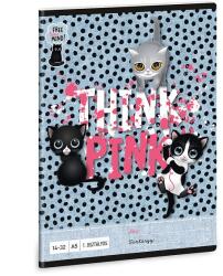 Ars Una 1. osztályos vonalas füzet A5 - Think Pink pöttyös