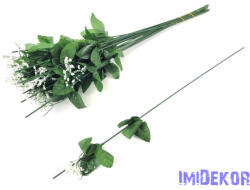  Rózsa szár 2 levél+rezgő fürt 45 cm