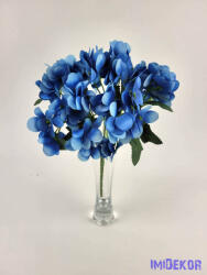  Hortenzia 5 ágú selyem csokor 26 cm - Királykék