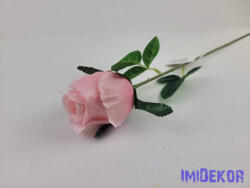 Bimbós rózsa szálas selyemvirág 53cm - Rózsaszín