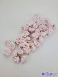  Rózsa selyemvirág fej kb 4-5cm - Babarózsaszín