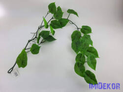  Mű leveles girland 120 cm Hegyes - Zöld