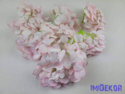  Hortenzia fej antik selyemvirág 16 cm - Babarózsaszín