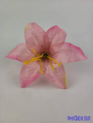  Liliom selyemvirág fej 11 cm - Rózsaszín