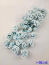  Rózsa selyemvirág fej kb 4-5cm - Világoskék