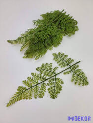  Páfrány gumis hatású mű díszítő levél 23 cm - Sötét Zöld