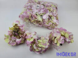  Hortenzia selyemvirág fej dús 54v. 17 cm - Mályvás Zöldes