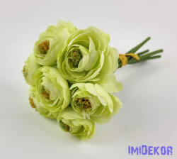  Boglárka 7 szálas kötegelt csokor 22 cm - Zöldes