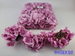 Hortenzia selyemvirág fej dús 54v. 17 cm - Sötét Rózsaszín Átmenetes